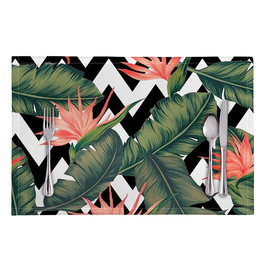 Zig Zag Tropical Pattern Print Placemat