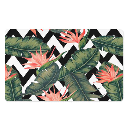 Zig Zag Tropical Pattern Print Polyester Doormat