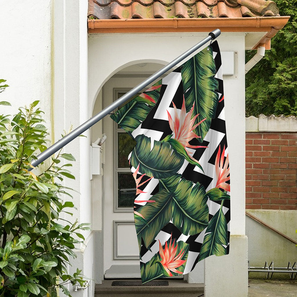 Zig Zag Tropical Pattern Print Polyester Flag