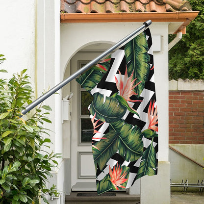 Zig Zag Tropical Pattern Print Polyester Flag