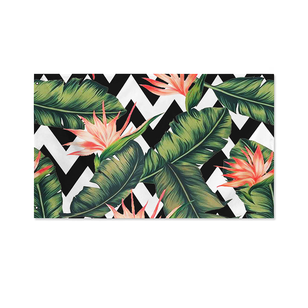 Zig Zag Tropical Pattern Print Polyester Flag