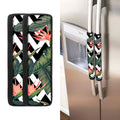 Zig Zag Tropical Pattern Print Refrigerator Handle Covers