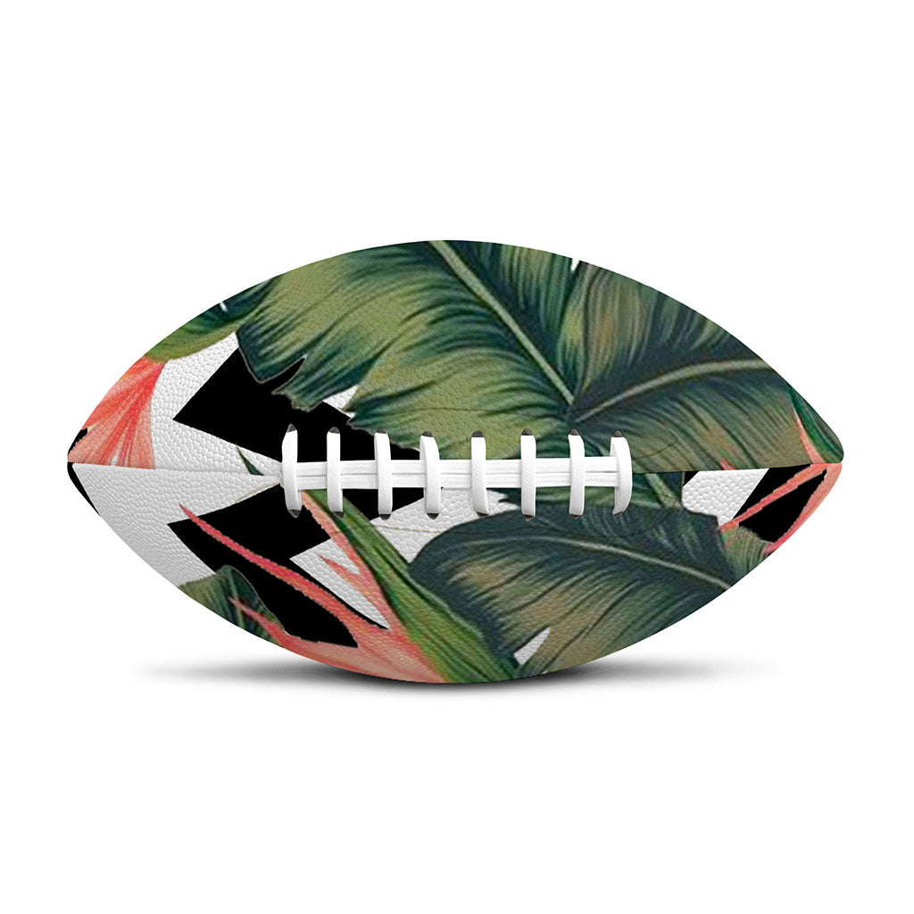 Zig Zag Tropical Pattern Print Rugby Ball