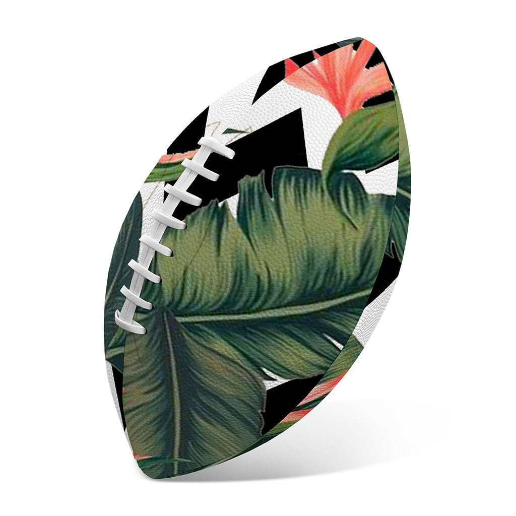 Zig Zag Tropical Pattern Print Rugby Ball