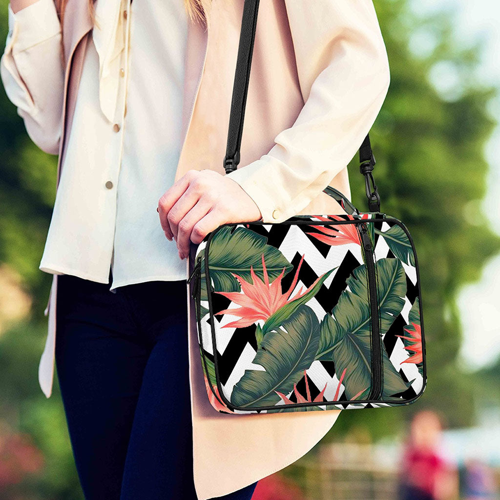 Zig Zag Tropical Pattern Print Shoulder Strap Bible Bag