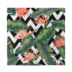Zig Zag Tropical Pattern Print Silk Bandana