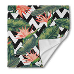 Zig Zag Tropical Pattern Print Silk Bandana