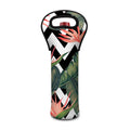 Zig Zag Tropical Pattern Print Single Neoprene Wine Tote