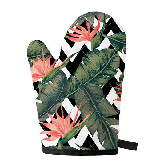 Zig Zag Tropical Pattern Print Single Oven Mitt