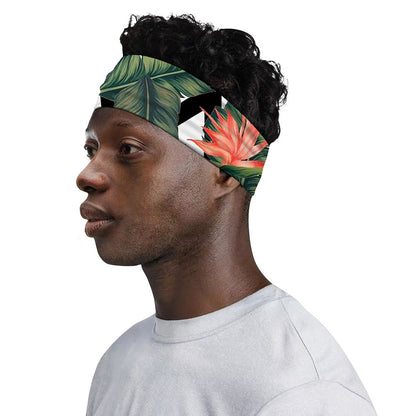 Zig Zag Tropical Pattern Print Sports Headband