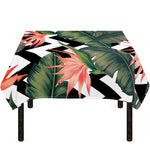 Zig Zag Tropical Pattern Print Tablecloth