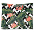 Zig Zag Tropical Pattern Print Tapestry