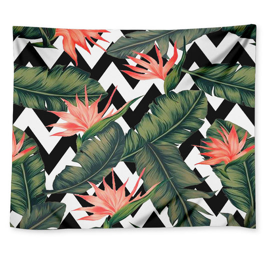 Zig Zag Tropical Pattern Print Tapestry