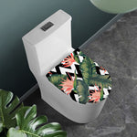 Zig Zag Tropical Pattern Print Toilet Lid Cover
