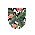 Zig Zag Tropical Pattern Print Toilet Lid Cover