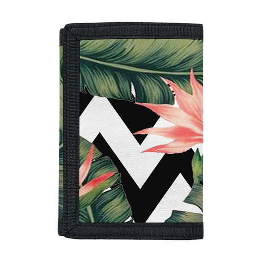 Zig Zag Tropical Pattern Print Trifold Wallet