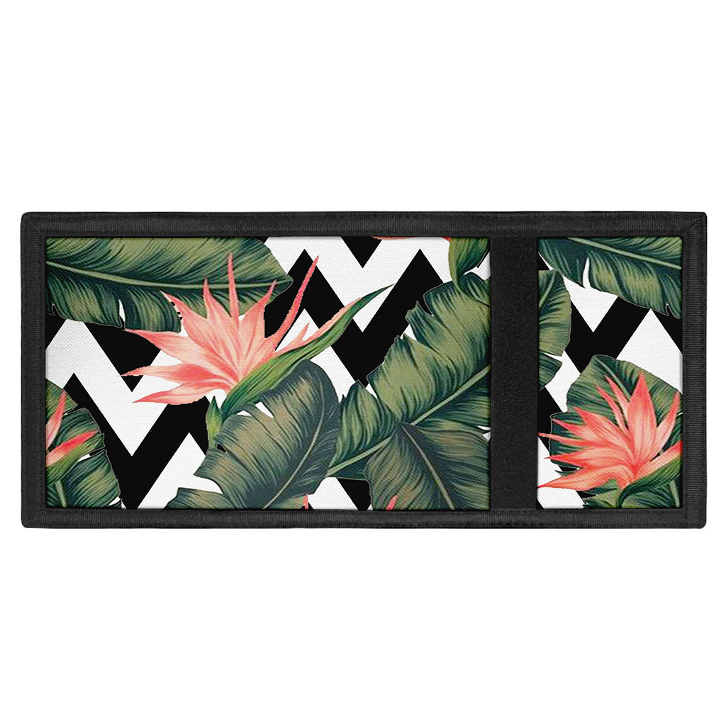 Zig Zag Tropical Pattern Print Trifold Wallet