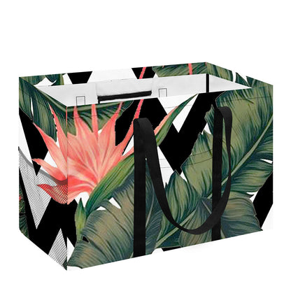 Zig Zag Tropical Pattern Print Utility Tote Bag