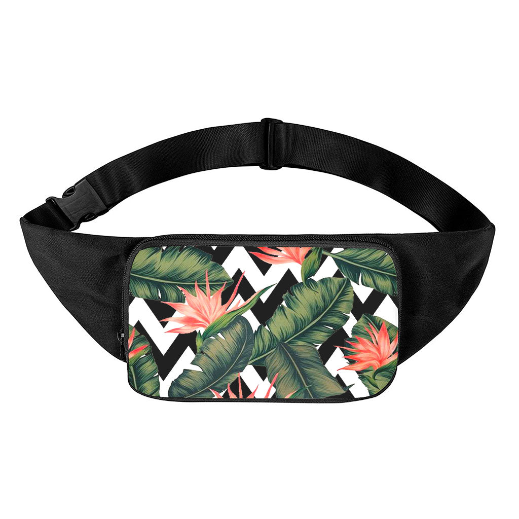 Zig Zag Tropical Pattern Print Waist Bag