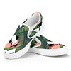 Zig Zag Tropical Pattern Print White Slip On Sneakers