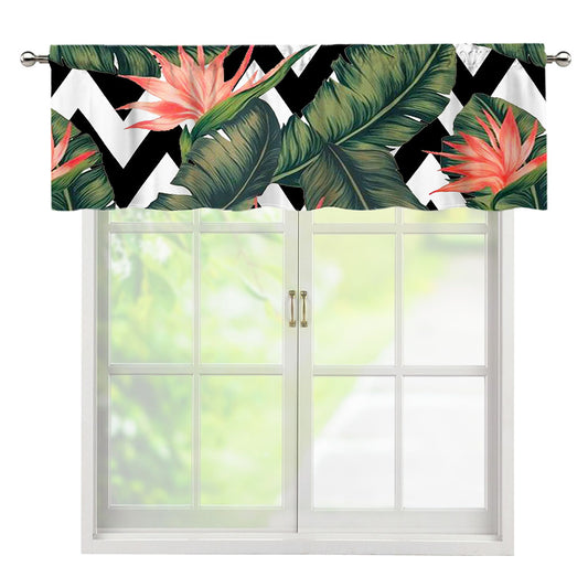 Zig Zag Tropical Pattern Print Window Valance