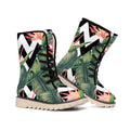 Zig Zag Tropical Pattern Print Winter Boots