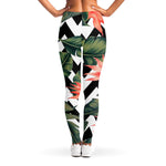 Zig Zag Tropical Pattern Print Women's Leggings
