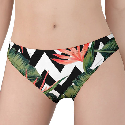 Zig Zag Tropical Pattern Print Women's Panties