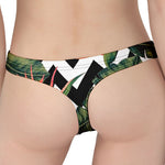 Zig Zag Tropical Pattern Print Women's Thong