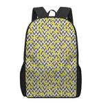 Zigzag Banana Pattern Print 17 Inch Backpack