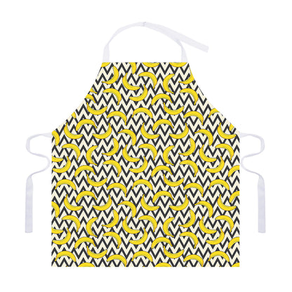 Zigzag Banana Pattern Print Adjustable Apron