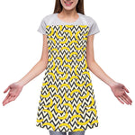 Zigzag Banana Pattern Print Adjustable Apron