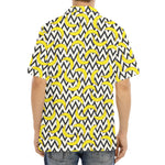 Zigzag Banana Pattern Print Aloha Shirt
