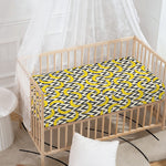 Zigzag Banana Pattern Print Baby Crib Sheet