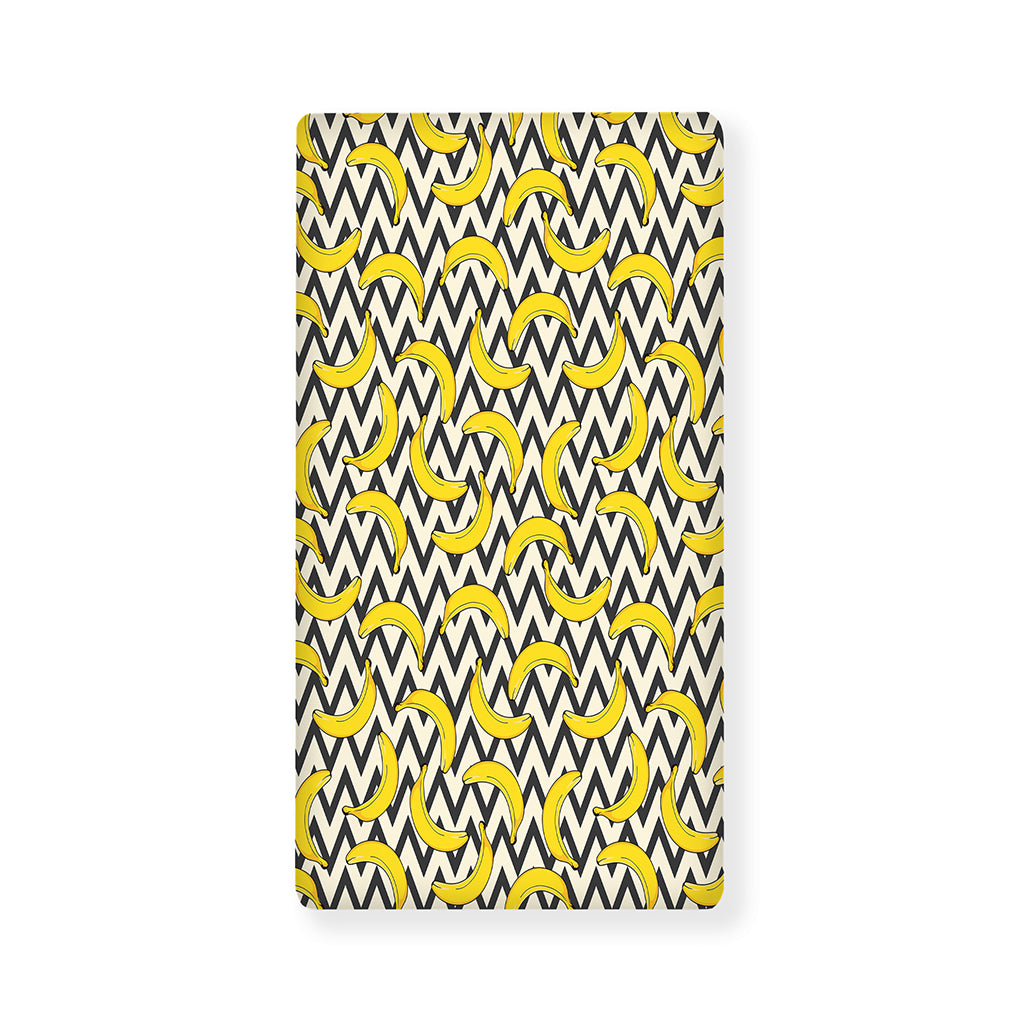 Zigzag Banana Pattern Print Baby Crib Sheet