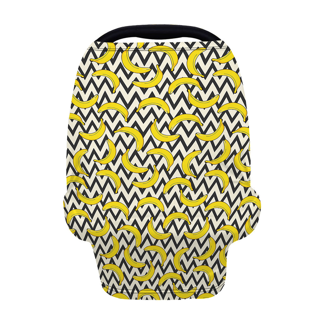 Zigzag Banana Pattern Print Baby Seat Cover