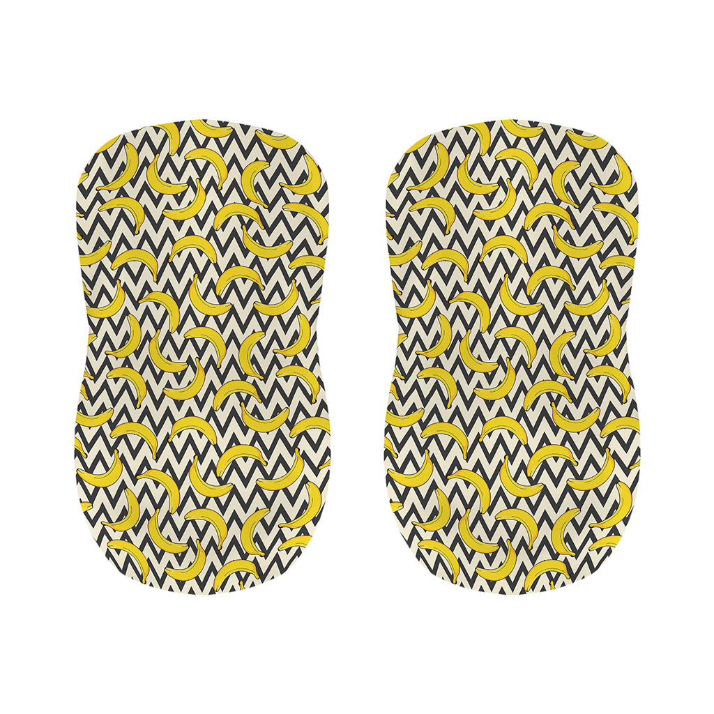 Zigzag Banana Pattern Print Bar Stool Covers