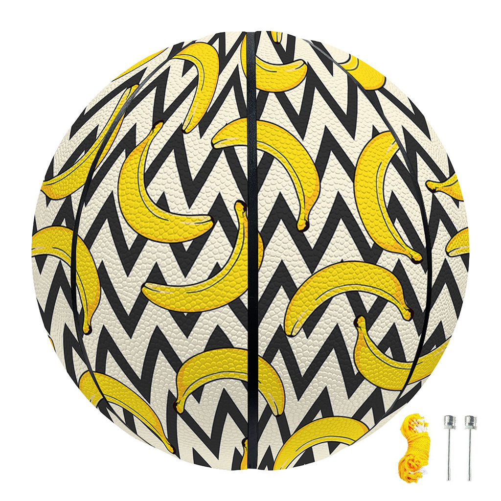 Zigzag Banana Pattern Print Basketball