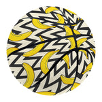 Zigzag Banana Pattern Print Basketball