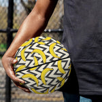 Zigzag Banana Pattern Print Basketball