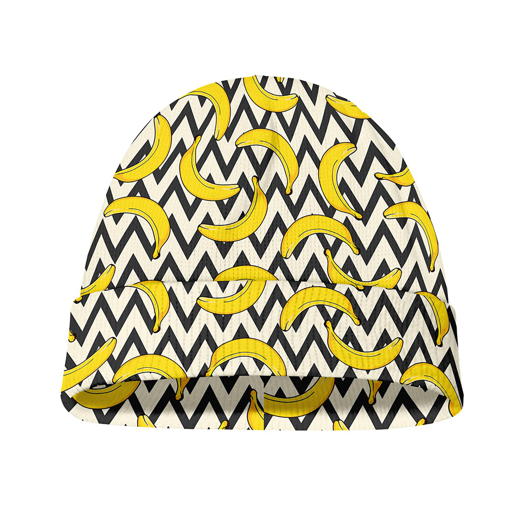 Zigzag Banana Pattern Print Beanie