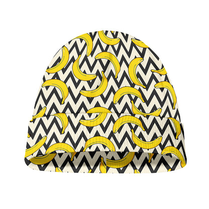 Zigzag Banana Pattern Print Beanie