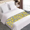 Zigzag Banana Pattern Print Bed Runner