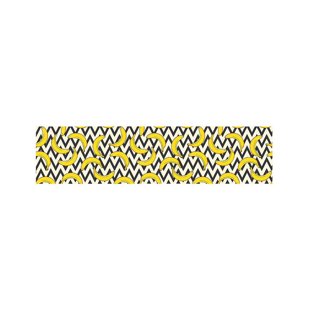 Zigzag Banana Pattern Print Bed Runner