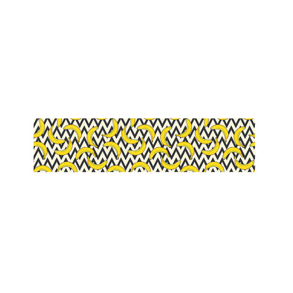 Zigzag Banana Pattern Print Bed Runner