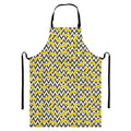Zigzag Banana Pattern Print Bib Apron With Pocket