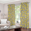 Zigzag Banana Pattern Print Blackout Grommet Curtains