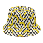 Zigzag Banana Pattern Print Bucket Hat