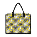 Zigzag Banana Pattern Print Canvas Tote Bag