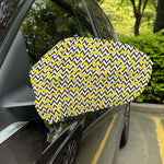 Zigzag Banana Pattern Print Car Side Mirror Covers